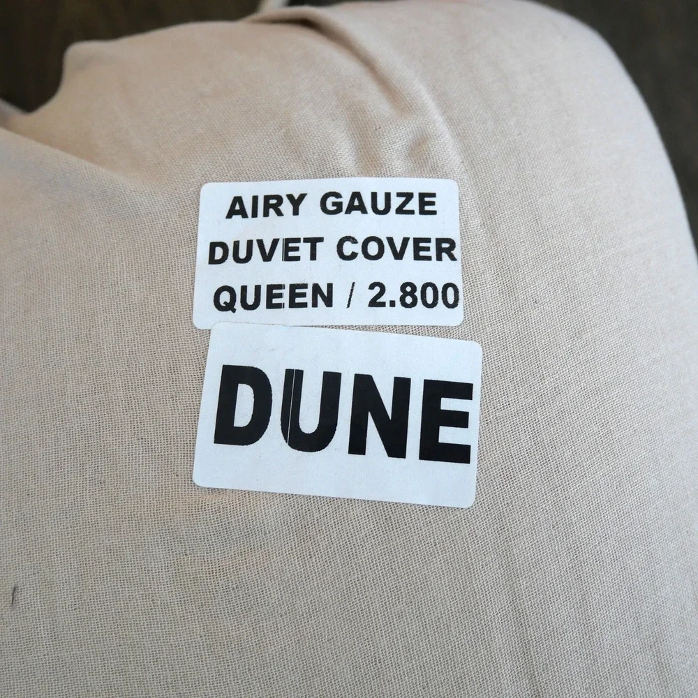 Quince QUEEN Gauze Duvet Cover + Shams Dune Tan Beige 100% Organic Cotton NEW